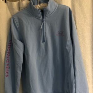 Vineyard Vines Women’s 1/4 Zip Whale Graphic Pullover Sweater Sweatshirt Size L